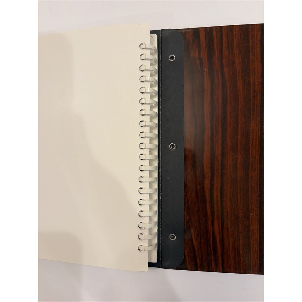 Vintage Jehuani Wood Grain Address Book 3 Ring Binder Korea - Picture 6 of 12